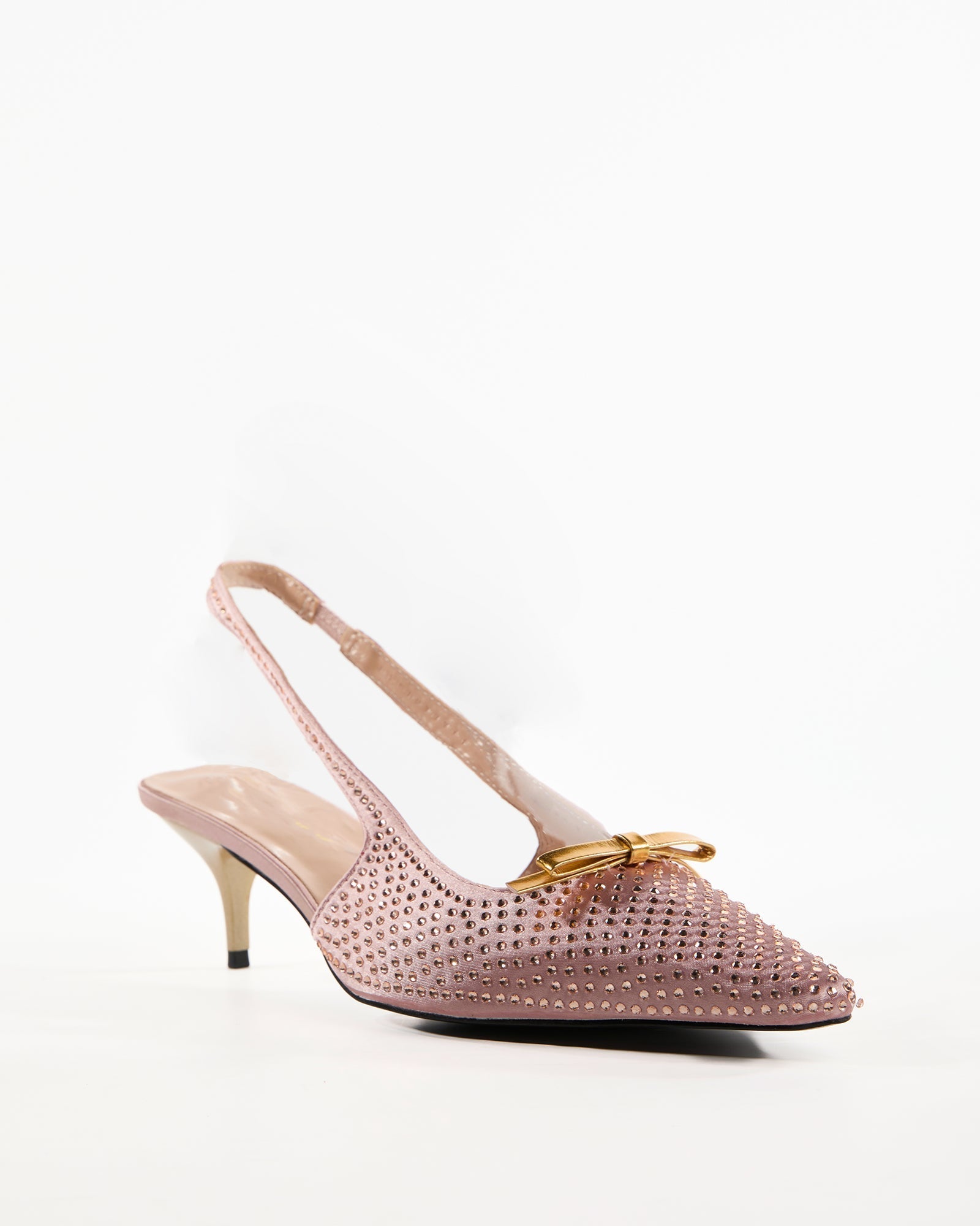 Dakota Rhinestore Slingback Pumps In Pink