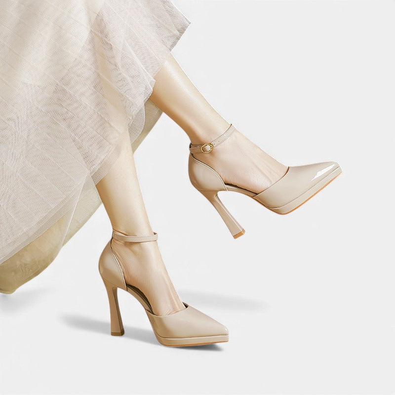 Evette Leather Heels