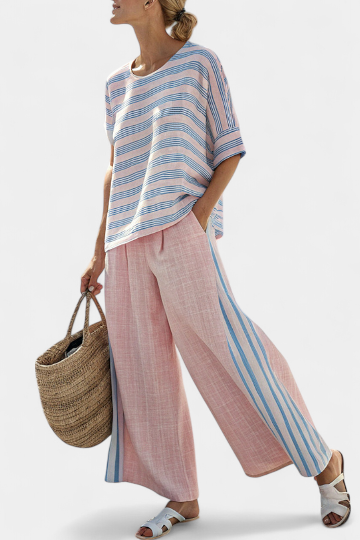 Virella | Soft pastel linen set