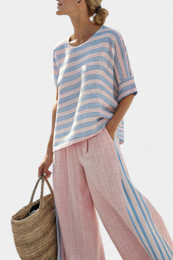 Virella | Soft pastel linen set