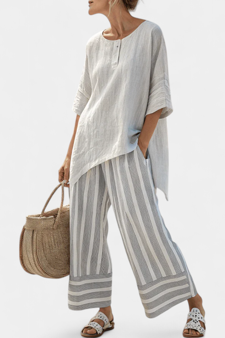 Talvora | Asymmetrical Linen Set