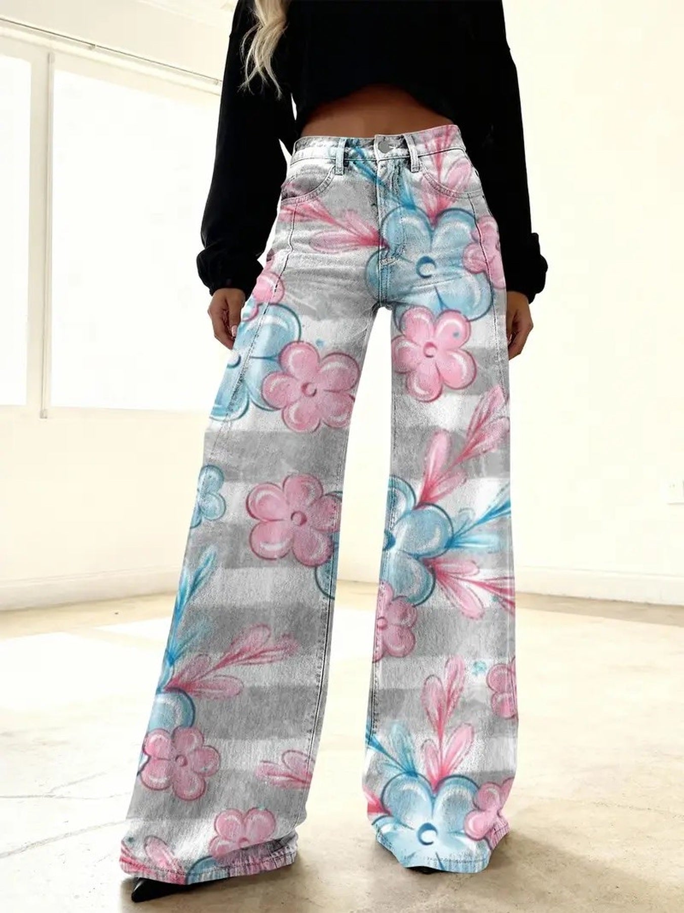 Smith Sisters | Pastel Bloom Flare Jeans