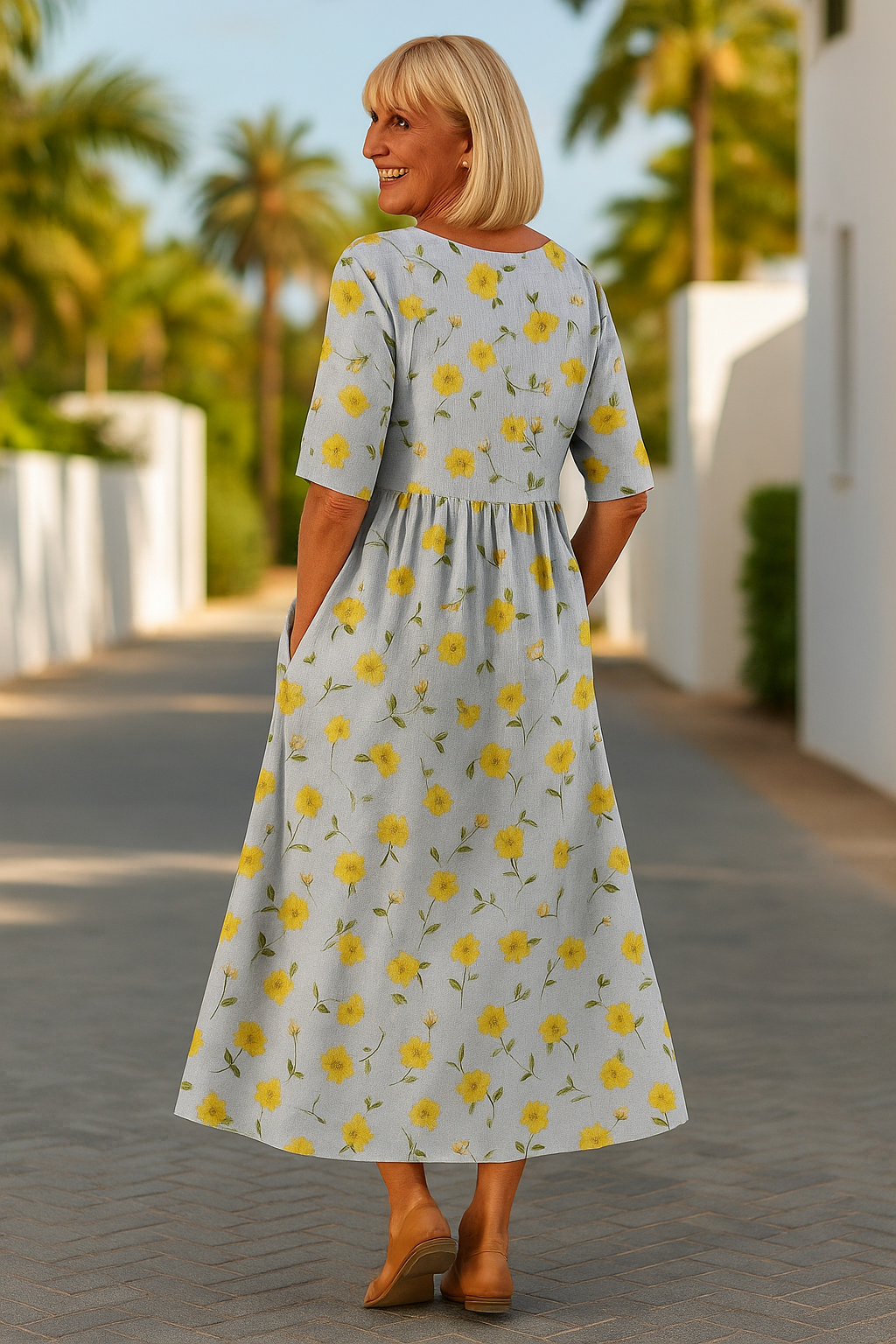 LUNA RELAXED MIDI DRESS